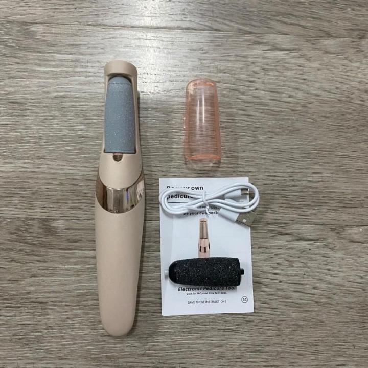 Rechargeable electric foot file and callus remover