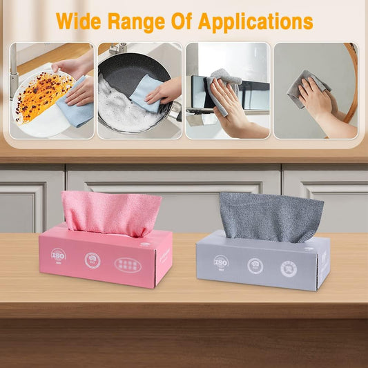 Pack of 20 Microfiber Clothes | Microfiber Cleaning Wipes for Kitchen & Households