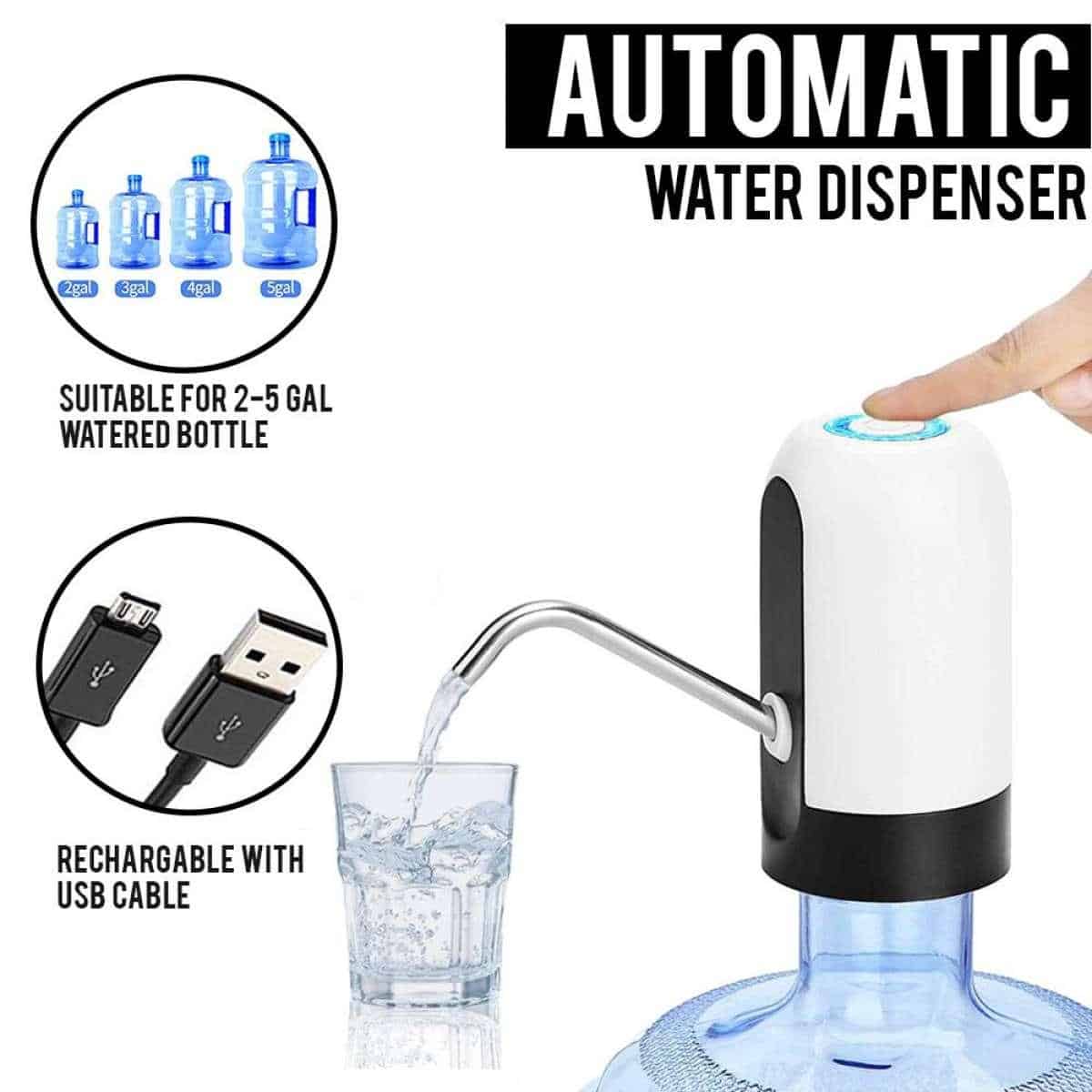 Automatic Water Dispenser Pump - One Touch Smart Drinking