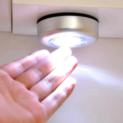 3-LED Battery Powered Tap Push Light (Pack of 2)